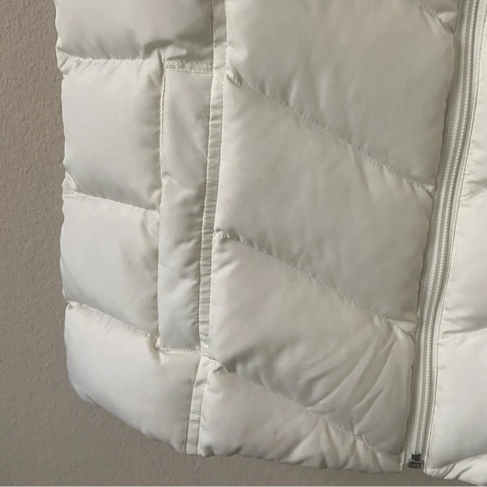 LANDS' END | Cream Down Puffer Full Zip Up Vest Size Small ( 6-8) - Picture 6 of 12